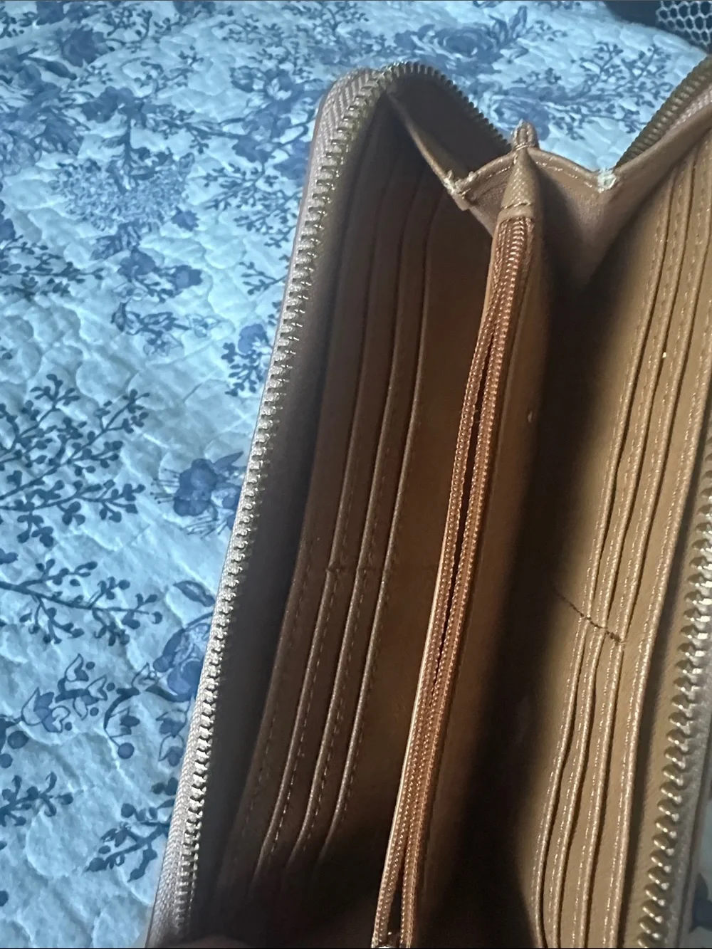 Fossil Leather Zip-Around Wallet